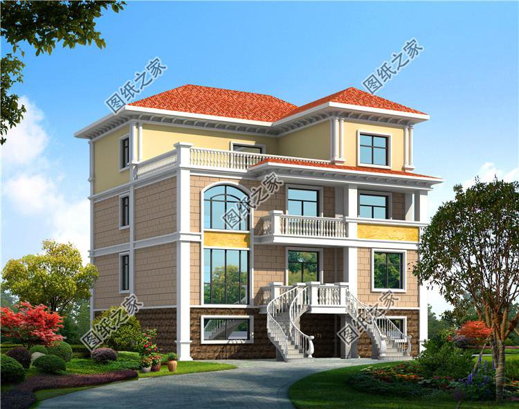 南方農(nóng)村三層半房屋圖，外觀時(shí)尚大氣，這才是五年內(nèi)最好的投資