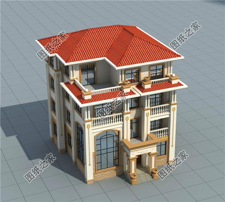 南方農(nóng)村三層半房屋圖，外觀時(shí)尚大氣，這才是五年內(nèi)最好的投資