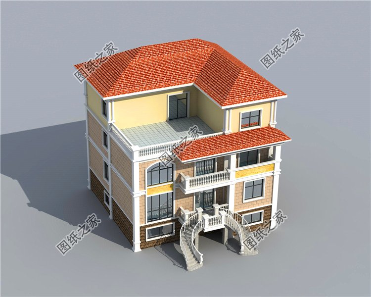 南方農(nóng)村三層半房屋圖，外觀時(shí)尚大氣，這才是五年內(nèi)最好的投資