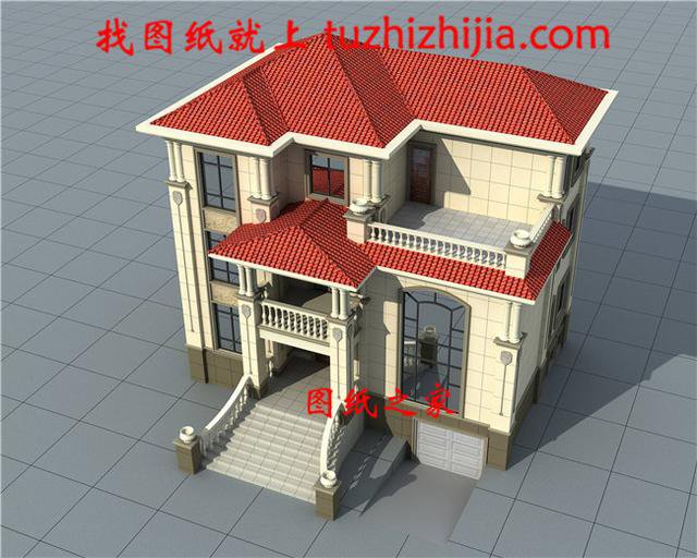 簡單大氣農(nóng)村三間三層樓房圖片，戶型合理，看的我都想回家建房了