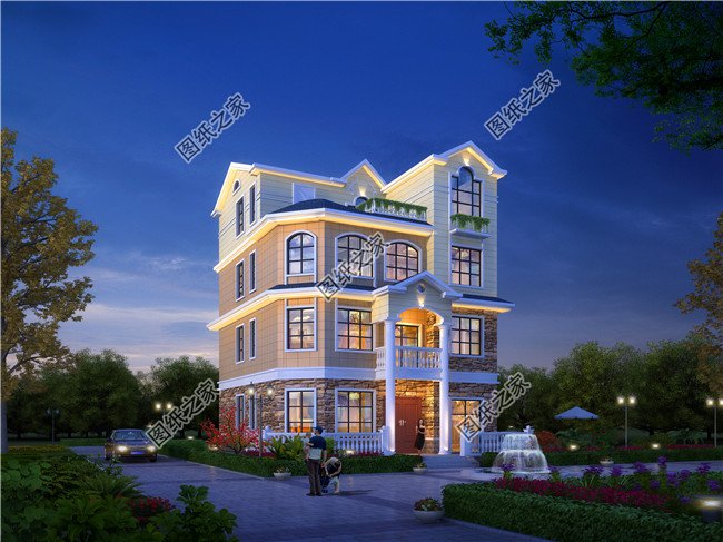 五套四層超豪華別墅外觀圖，這樣的房子簡直太帥啦！