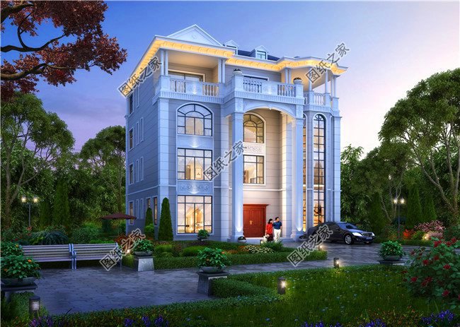 五套四層超豪華別墅外觀圖，這樣的房子簡直太帥啦！