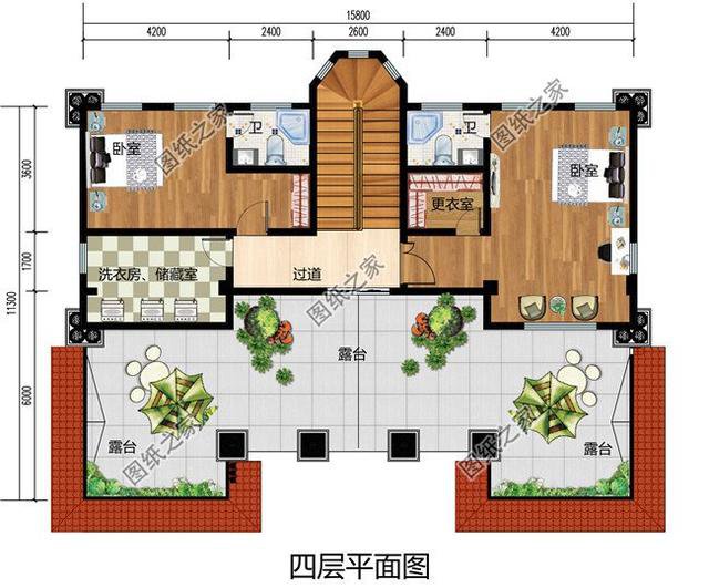 自建房16x12米設(shè)計(jì)圖紙，一層到四層都有，看的我都想建房了