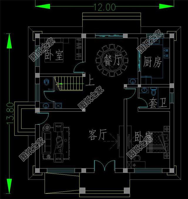 自建房二層12x14米設(shè)計(jì)圖，簡(jiǎn)潔實(shí)用，回鄉(xiāng)建房就這樣建