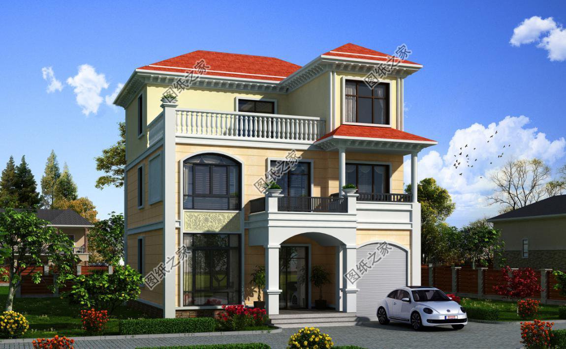 2024年新款三層別墅圖帶車庫，家人都喜歡第二款，鄰居卻看中了第一款