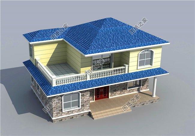 四套農(nóng)村100平方二層小洋樓設計圖，蓋上一套住進去舒適又安心