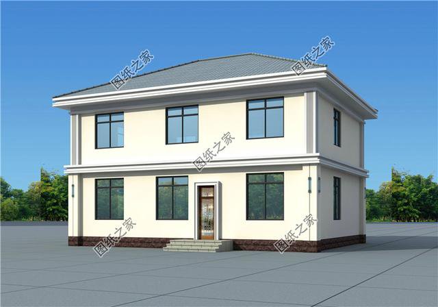 2024最新款二層別墅圖，外觀簡單漂亮，回鄉(xiāng)建房就選它