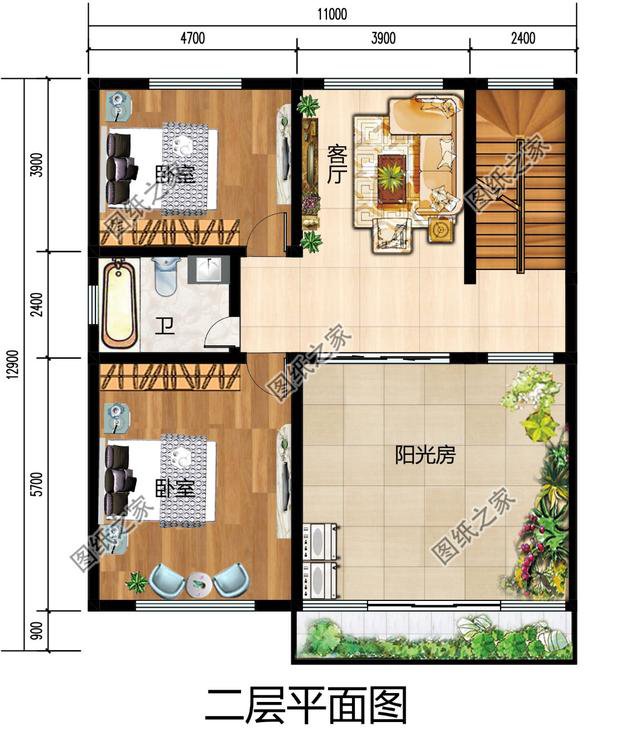 農(nóng)村20萬左右自建房設(shè)計(jì)圖二層，農(nóng)村有地的收藏了去蓋