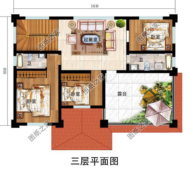 農(nóng)村三層樓帶陽(yáng)臺(tái)圖片，屋內(nèi)亮堂堂，真是個(gè)不錯(cuò)的選擇