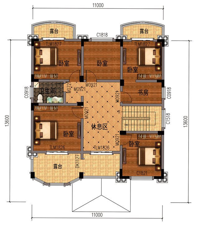 霸氣十足的三層別墅，帶陽(yáng)臺(tái)露臺(tái)，室內(nèi)采光簡(jiǎn)直太好