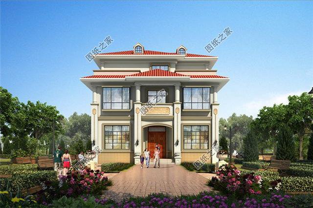 農(nóng)村二層半自建房圖片，戶型合理實用，適合農(nóng)村建造