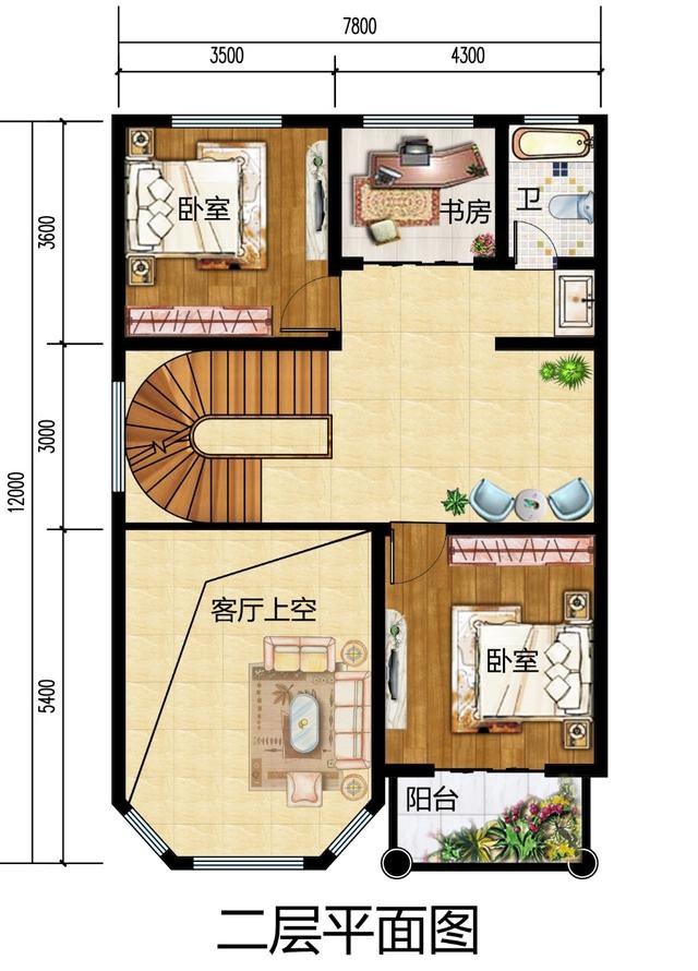 占地90平方三層自建房設計，小戶型不等于土氣，看看你就知道了