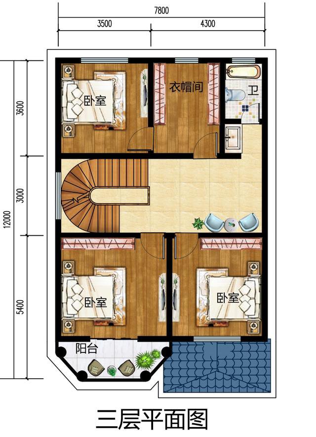 占地90平方三層自建房設計，小戶型不等于土氣，看看你就知道了