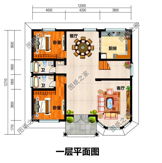 不用過于高大上，12×13二層房屋設(shè)計圖就是不錯的選擇，戶型合理