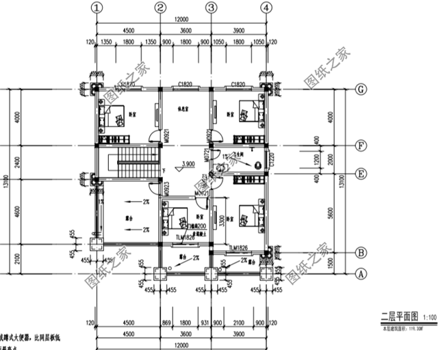 不用過于高大上，12×13二層房屋設(shè)計圖就是不錯的選擇，戶型合理