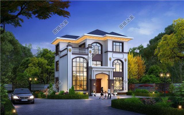 農(nóng)村復(fù)式二層半別墅圖，這樣建的房子，住著更舒適