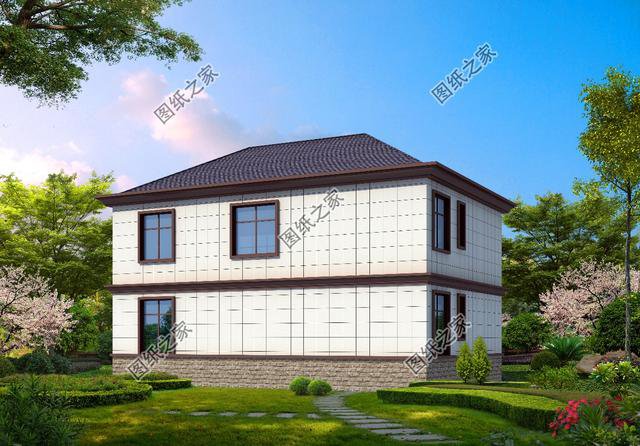 15萬之內(nèi)的二層自建房設(shè)計(jì)圖，適合農(nóng)村生活，不用借錢就能蓋