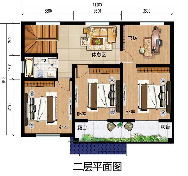 15萬之內(nèi)的二層自建房設(shè)計(jì)圖，適合農(nóng)村生活，不用借錢就能蓋
