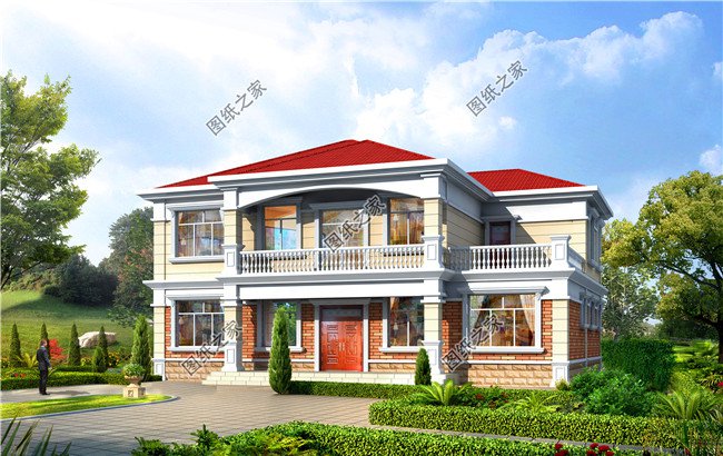 大戶型的二層別墅設(shè)計圖，16米×12的房屋設(shè)計圖給你掙足了面子