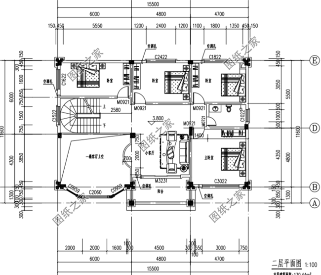 大戶型的二層別墅設(shè)計圖，16米×12的房屋設(shè)計圖給你掙足了面子