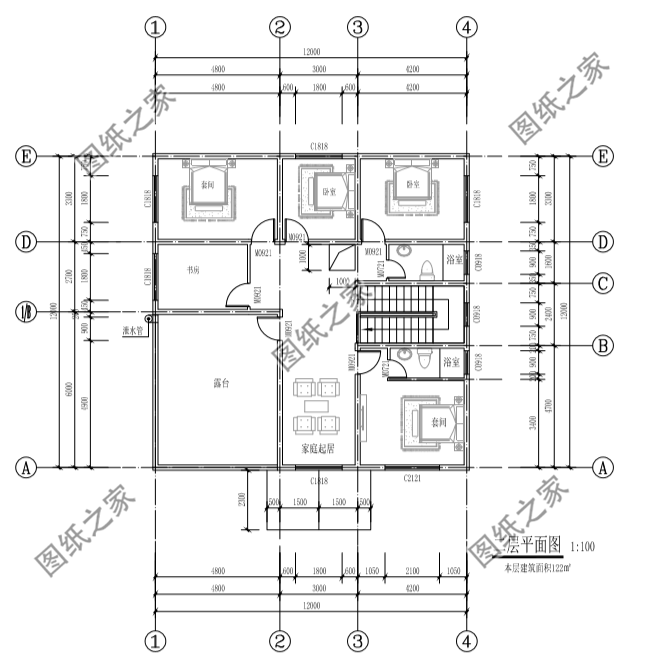 12米*12米農(nóng)村建房設(shè)計圖，經(jīng)典不過時，農(nóng)村自建房不二的選擇