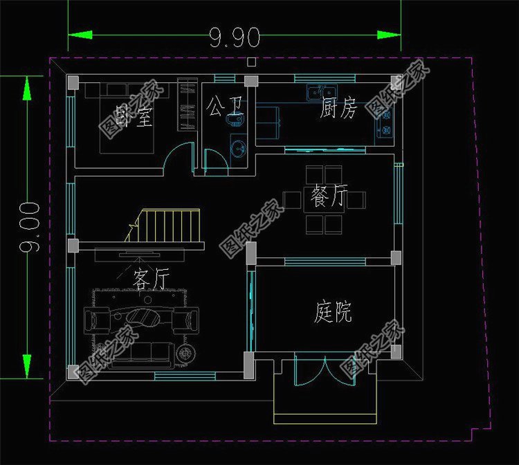 農村八十平米左右自建房圖，空間利用率高不擁擠
