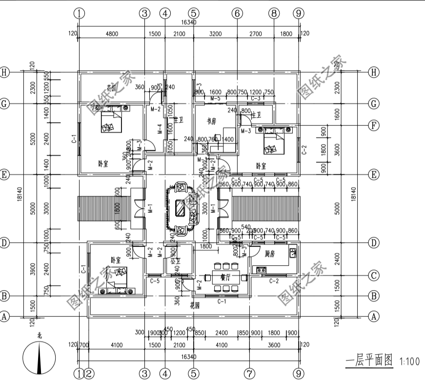 一層平房設(shè)計(jì)圖農(nóng)村自建房戶型圖，外觀很有排面，家人很喜歡