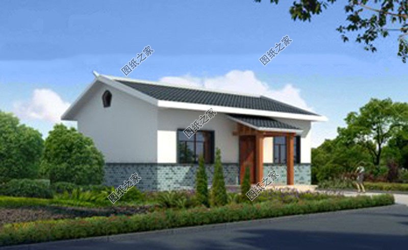 一層平房設(shè)計(jì)圖農(nóng)村自建房戶型圖，外觀很有排面，家人很喜歡