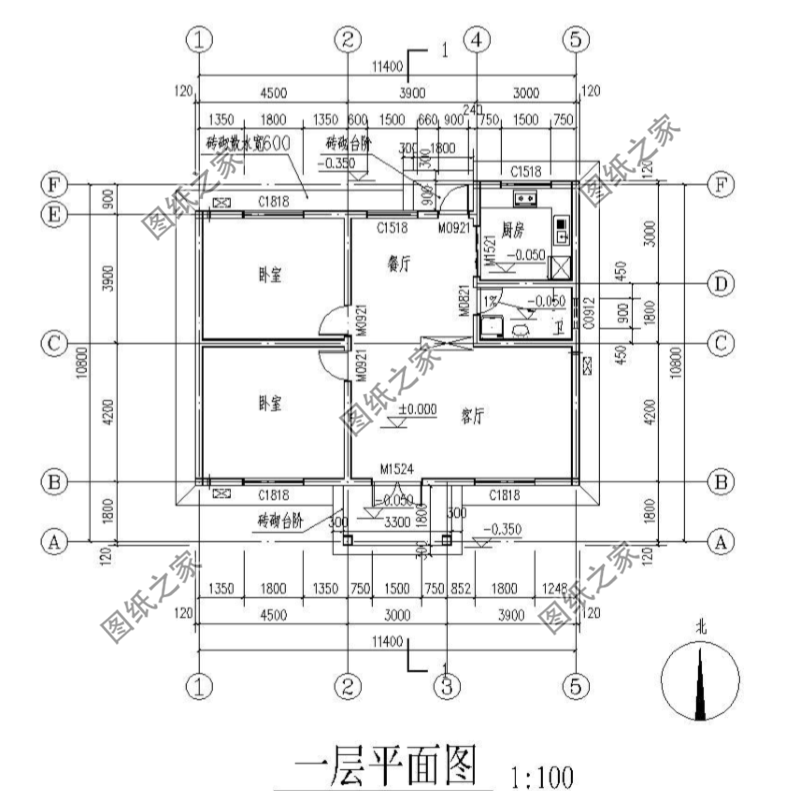 一層平房設(shè)計(jì)圖農(nóng)村自建房戶型圖，外觀很有排面，家人很喜歡