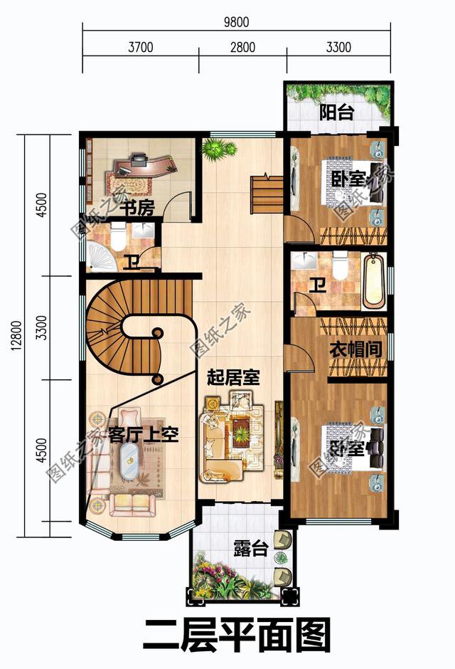 農(nóng)村建房子三層樓圖片，戶型簡單又美觀，適合全家人居住