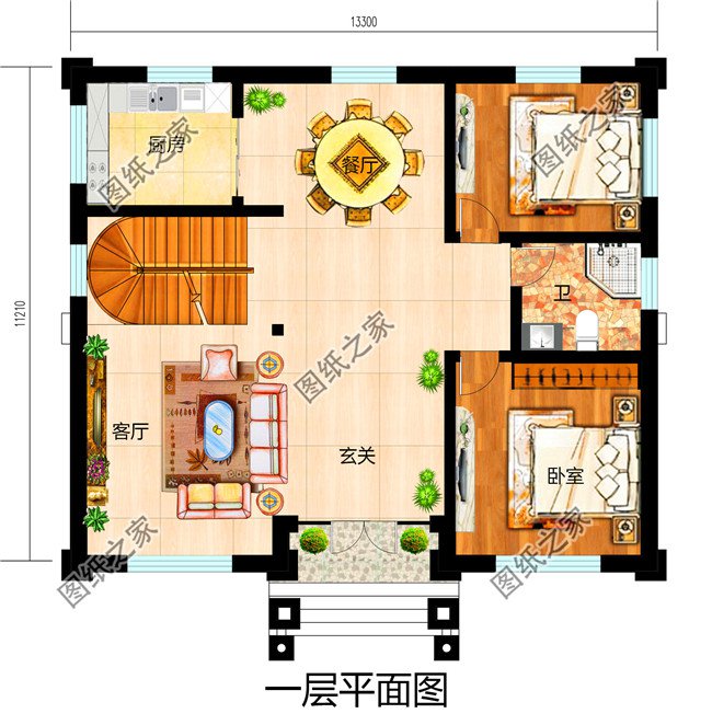 最受歡迎的經(jīng)典戶型來啦，農(nóng)村13×12米自建房設(shè)計(jì)圖，一層二層三層都有