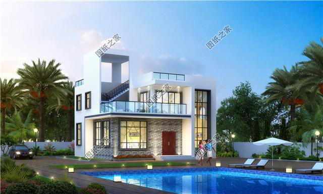 現(xiàn)代二層樓房圖片，設(shè)計(jì)合理外觀漂亮，看完后大家都爭(zhēng)著建