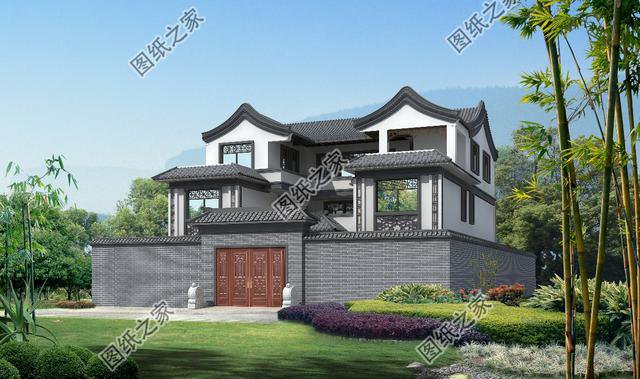 新中式三層四合院，外觀華麗大氣，四世同堂都可以住