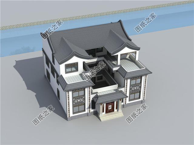 新中式三層四合院，外觀華麗大氣，四世同堂都可以住