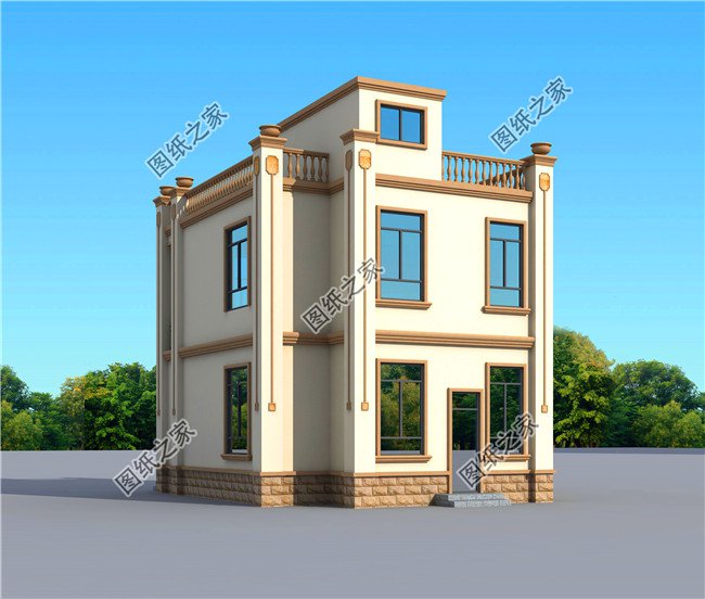 經(jīng)濟(jì)實(shí)用型農(nóng)村15萬元二層小樓圖，造價(jià)低，值得建造！