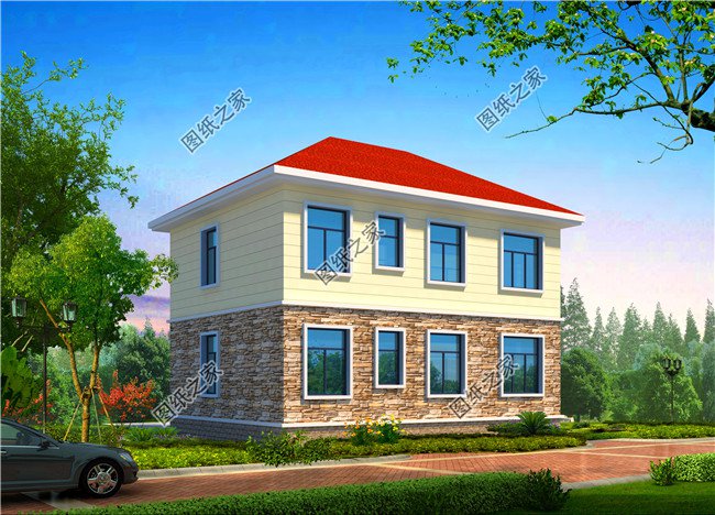 經(jīng)濟(jì)實(shí)用型農(nóng)村15萬元二層小樓圖，造價(jià)低，值得建造！