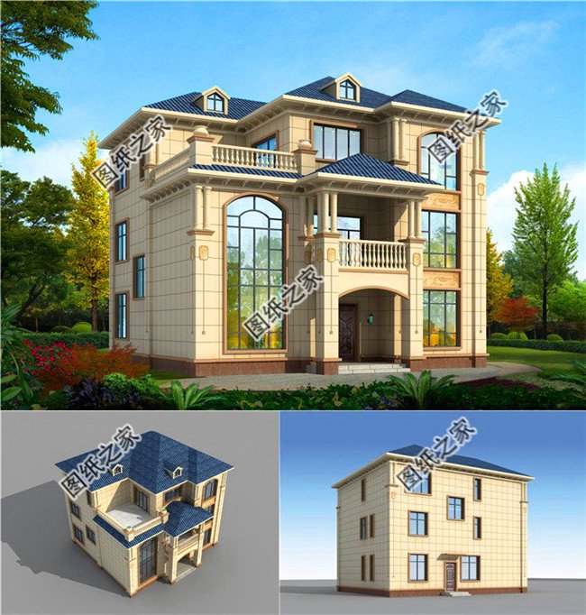 獨棟三層別墅這樣建，絕對沒有人敢說你土，奢華大氣，圖紙快快收藏好