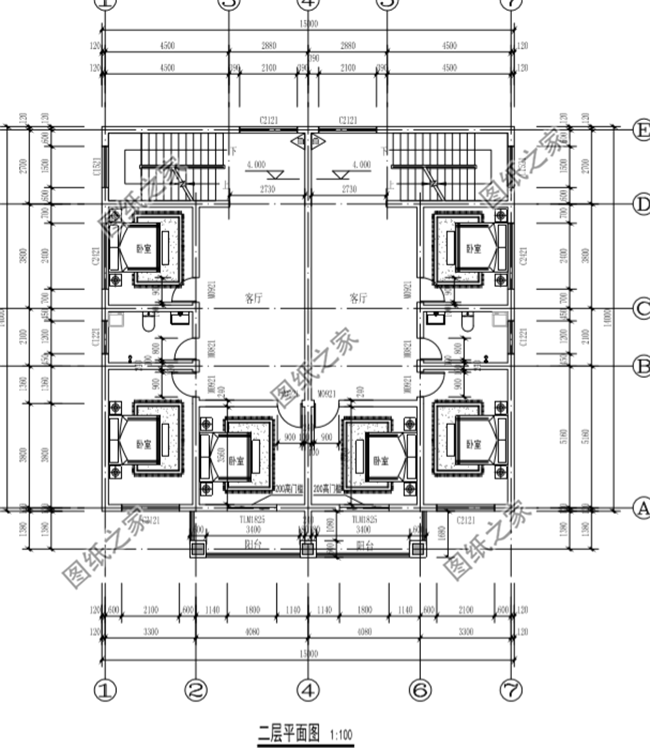 兄弟雙拼四間三層別墅設(shè)計(jì)圖，這樣建感情更親近，4套戶型外觀全都是精品