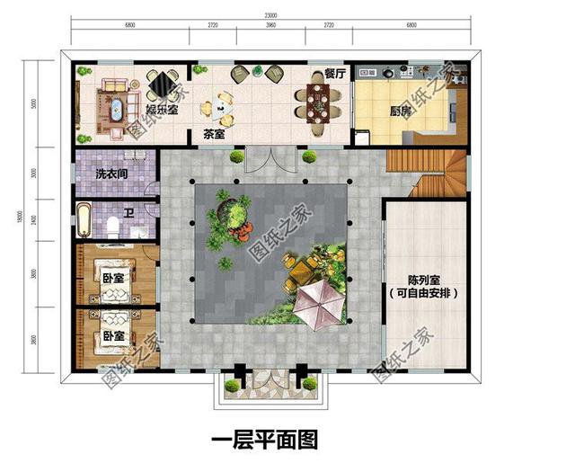 二層別墅挑空客廳復(fù)式戶型，設(shè)計(jì)簡(jiǎn)單大氣，這是理想中的家