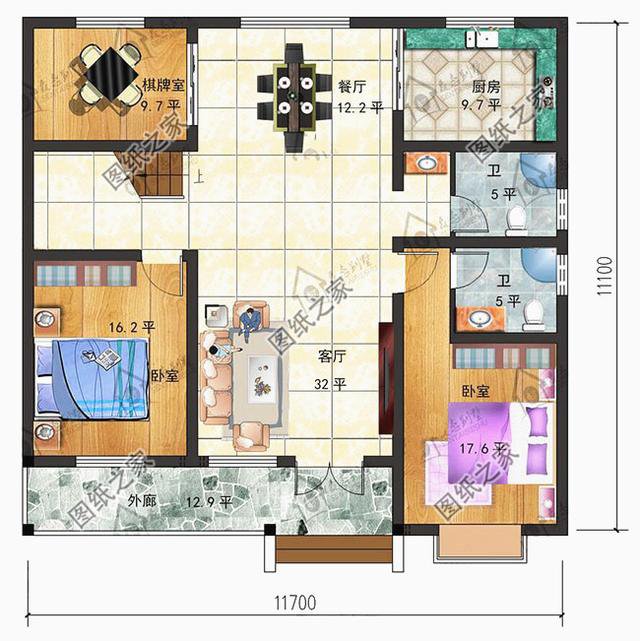 鄉(xiāng)下一層半房子設(shè)計(jì)圖，既省錢又住的舒適，可以給父母蓋養(yǎng)老房