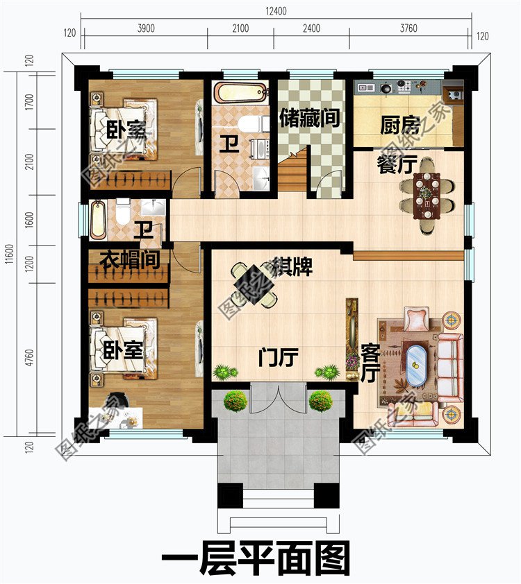 簡歐復(fù)式四層別墅房屋設(shè)計圖