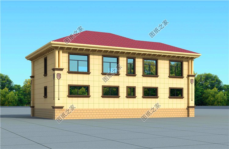 四間兩層經(jīng)典別墅設(shè)計圖，不到40萬的造價，實用省錢又劃算