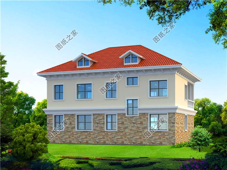 四間兩層經(jīng)典別墅設(shè)計圖，不到40萬的造價，實用省錢又劃算