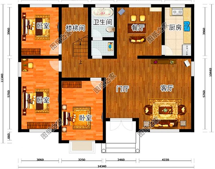 四間兩層經(jīng)典別墅設(shè)計圖，不到40萬的造價，實用省錢又劃算