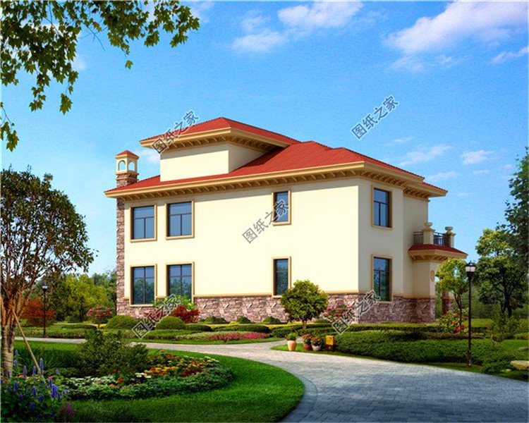 四間兩層經(jīng)典別墅設(shè)計圖，不到40萬的造價，實用省錢又劃算