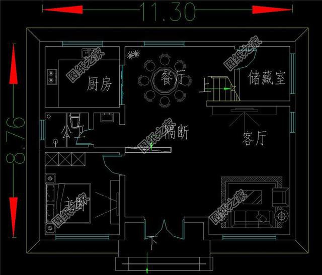 中式仿古自建房設(shè)計(jì)圖，與傳統(tǒng)元素相結(jié)合，適合現(xiàn)代生活習(xí)慣