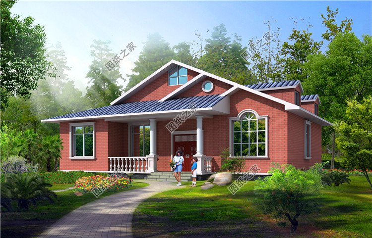 農(nóng)村一層半最美房屋效果圖，簡直美的不能再美了，第一套是首選