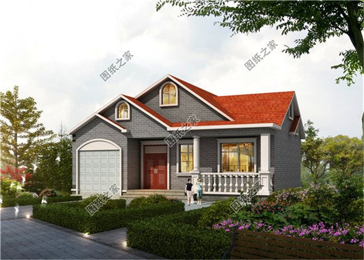 農(nóng)村一層半最美房屋效果圖，簡直美的不能再美了，第一套是首選