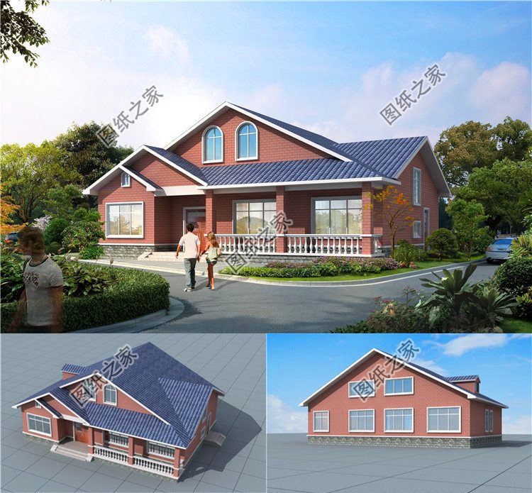 農(nóng)村一層半最美房屋效果圖，簡直美的不能再美了，第一套是首選