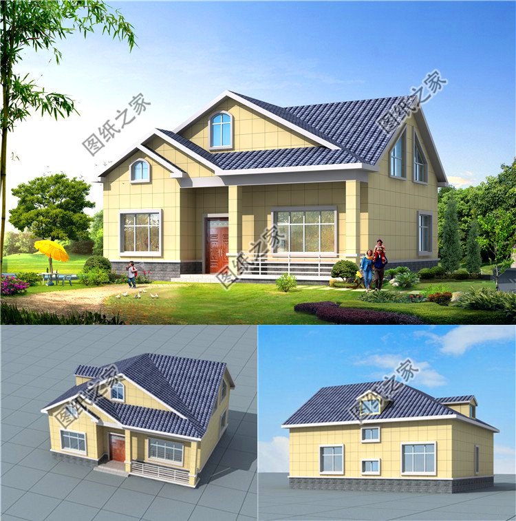 農(nóng)村一層半最美房屋效果圖，簡直美的不能再美了，第一套是首選